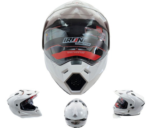 [CAS-7101-1674B] CASCO CROSS IRON RACING IR-93 BLANCO (M)