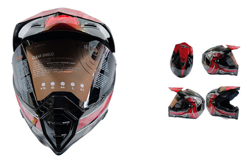 [CAS-7101-1650B] CASCO CROSS IRON RACING K13 ROJO (M)