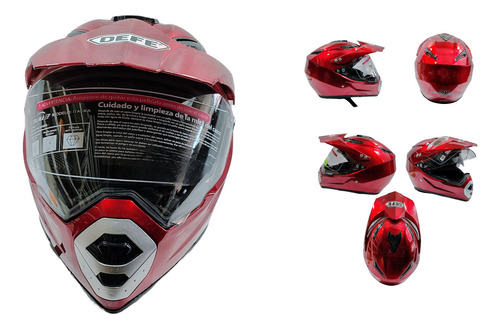 [ENCAS-7101-1670C] CASCO CROSS ROJO (L) DOT