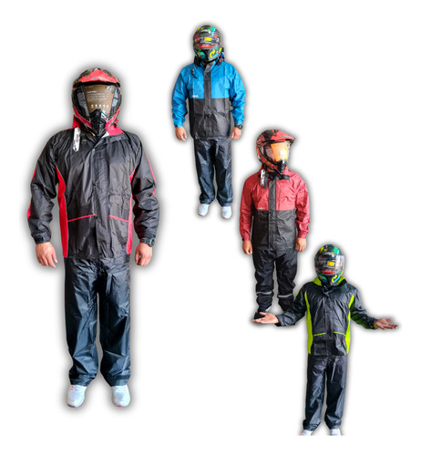 [ENIMP-7314-0084] IMPERMEABLE CON PANTALON ROJO XL