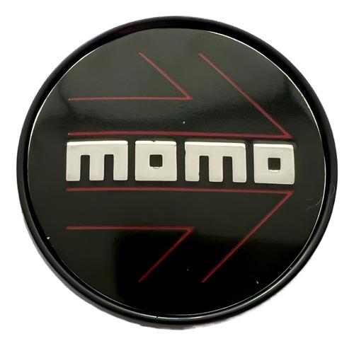 [CRMOM03-V] TAPA CENTRO DE RIN UNIVERSAL NEGRO C/ROJO 2 MOMO 4 PZAS CHICO