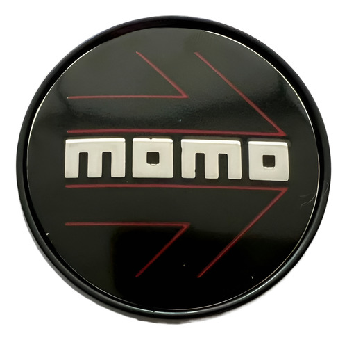 [CRMOM01-V] TAPA CENTRO DE RIN UNIVERSAL NEGRO C/ROJO 2 MOMO 4 PZAS GRANDE