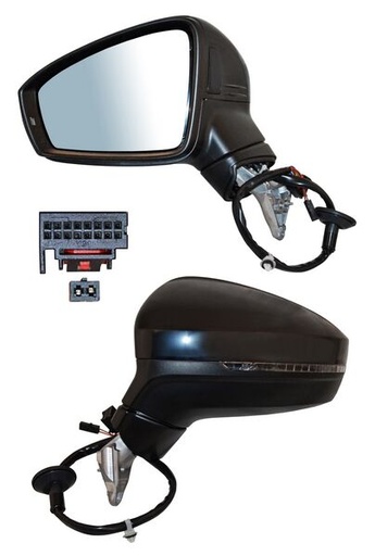 [ELVTI20EL1] ESPEJO TIGUAN 20-22 ELECT P/PINT CON DIRECC C/DESEMP C/SENSOR PUNTO C/MEM C/LUZ INF CIEGO 15 PINES IZQ