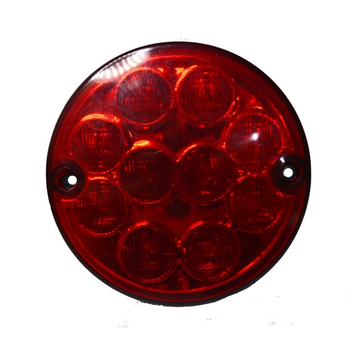 [P022-R] PLAFON TRASERO REDONDO 3" 1/2 10 LEDS ROJO