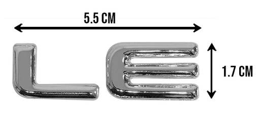 [EMB-1165-06] LETRAS LE NEON STRATUS CROMO