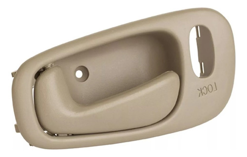 [012-3004-15] MANIJA INTERIOR TY COROLLA  CV GEO PRIZM 98-02  CON HOYO PARA SEGURO BEIGE PLASTICO HUSHAN Izquierdo Delantera/Trasera  