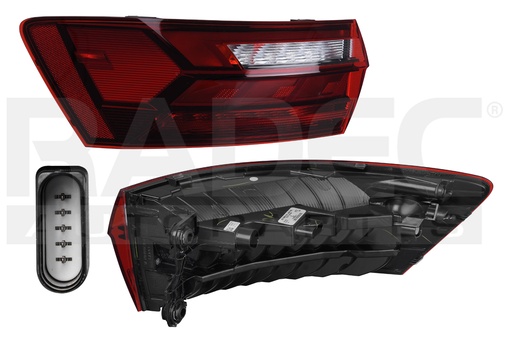 [017-3112-95] CALAVERA EXTERIOR VW JETTA 21-25 C/LEDS ORIGINAL IZQ