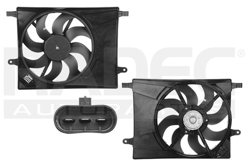 [218-0604-04] MOTOVENTILADOR CV AVEO 18-23 L4 1.5L P/RAD SENCILLO COMPLETO 3 PINES CN