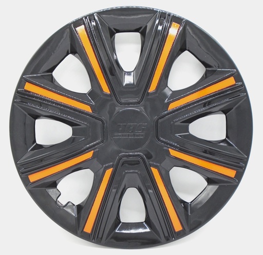 [POLR15-LES0052] TAPON POLVERA RIN 15 ABS SPORT TUNING NEGRO-NARANJA LES0052