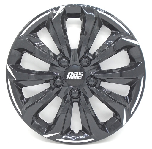 [POLR16-LES0018] TAPON POLVERA RIN 15 ABS SPORT TUNING NEGRO-BLANCO LES0018