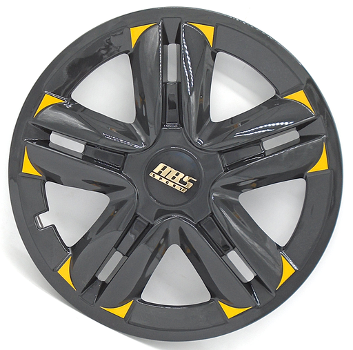 [POLR15-LES0051] TAPON POLVERA RIN 15 ABS SPORT TUNING NEGRO-AMARILLO LES0051