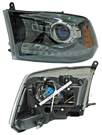 [20-9392-A0-1N] FARO DODGE PU 13-15 FONDO NEGRO C/LUZ DE DIA TYC1 CCC IZQ