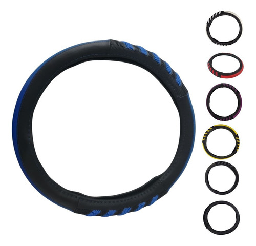 [FV353A] FUNDA VINIL PARA VOLANTE T/MASAJE C/SILI AZUL