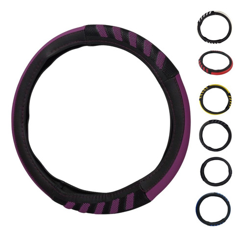 [FV358A] FUNDA VINIL PARA VOLANTE T/MASAJE C/SILI UNIVERSAL MORADO