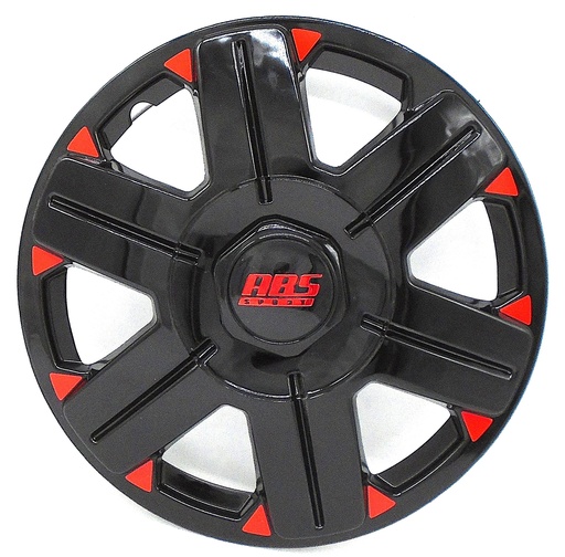 [POLR13-LES0029] TAPON POLVERA RIN 13 ABS SPORT TUNING NEGRO-ROJO LES0029