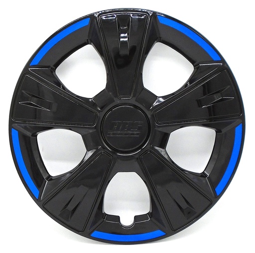 [POLR14-LES0060] TAPON POLVERA RIN 14 ABS SPORT TUNING NEGRO-AZUL LES0060