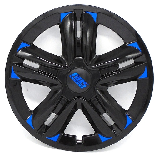 [POLR15-LES0058] TAPON POLVERA RIN 15 ABS SPORT TUNING NEGRO-AZUL LES0058
