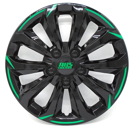[POLR16-LES0020] TAPON POLVERA RIN 16 ABS SPORT TUNING NEGRO-VERDE LES0020