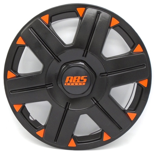 [POLR13-LES0025] TAPON POLVERA RIN 13 ABS SPORT TUNING NEGRO-NARANJA LES0025