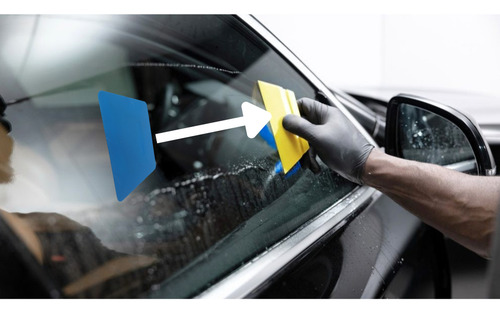 [ESTEFA] SQUEEGE TEFLON AZUL ( RAZADOR ESPATULA POLARIZAR )