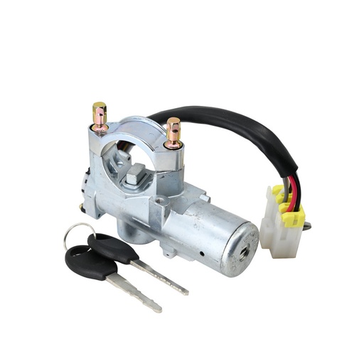 [71644] CILINDRO DE ENCENDIDO NS D22/NP300 08-15 CON LLAVE 6 PINS METAL CROMADO 12VCC CHIN MANIJAUTO