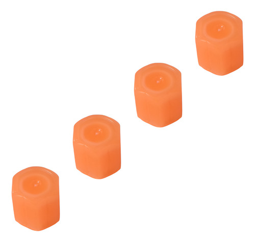 [TAPV028/4] TAPON DE VALVULA DE PLASTICO LUZ NOCTURNA COLOR NARANJA 4 PZAS