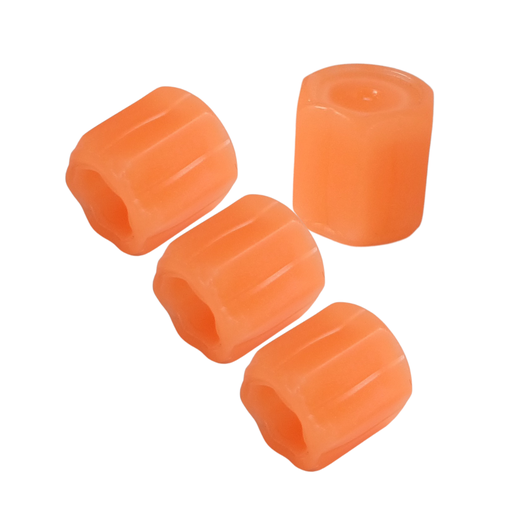 [TAPV028/4] TAPON DE VALVULA DE PLASTICO LUZ NOCTURNA COLOR NARANJA 4 PZAS