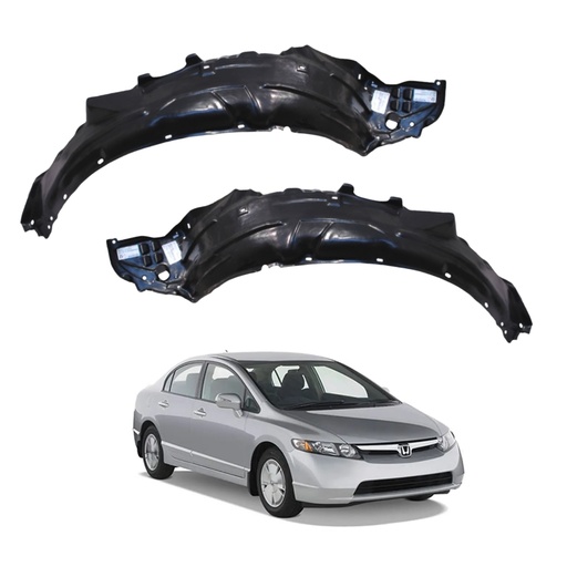 [216-1302-10/11] KIT TOLVAS SALPICADERA DELANTERAS HD CIVIC 06-11 4 PUERTAS