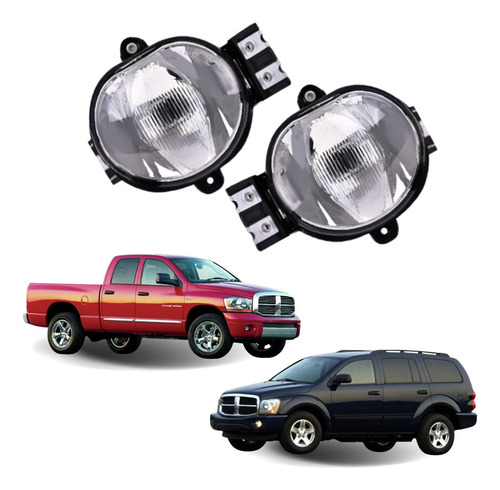 [015-0916-00/01] Par Faros Niebla Dodge Ram Pu 02-08 Con Base S/foco Blanco