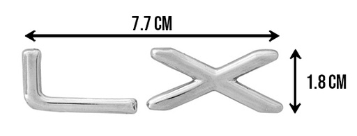 [EMB-1523-06] LETRAS LX NEON 2000 CROMO