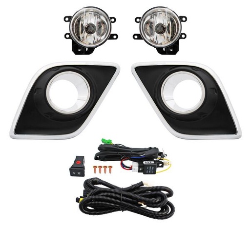 [19-C917CA05Z3] FARO NIEBLA HILUX 16-25 C/PARRILLA DOBLE FILO CROM JGO