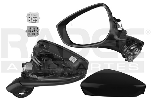 [018-1921-01] ESPEJO MZ CX-30 20-25 ELECTRICO C/DIRECCIONAL C/MEMORIA C/SENSOR DE PROXIMIDAD P/PINTAR 6/4 PINES SPORT/TOURING L4 2.0/2.5L 5 PUERTAS IZQ