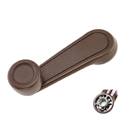 [012-3010-27] MANIJA DE ELEVAR TY HILUX 89-04/COROLLA 89-91  BASE DE ZINC PERILLA CAFE PLASTICO CAFE HUSHAN    