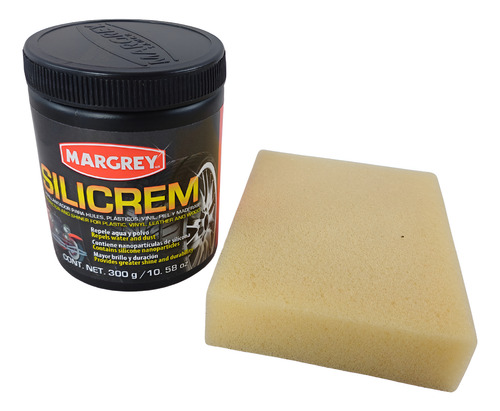 [ARTL159/001] LIMPIADOR SILICREM MARGREY CREMA SILICON + ESPONJA AMARILLA LIMPIADOR