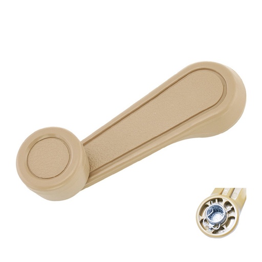 [012-3010-28] MANIJA DE ELEVAR TY HILUX 89-04 01-04/COROLLA 89-91  BASE DE ZINC PERILLA BEIGE PLASTICO BEIGE HUSHAN    