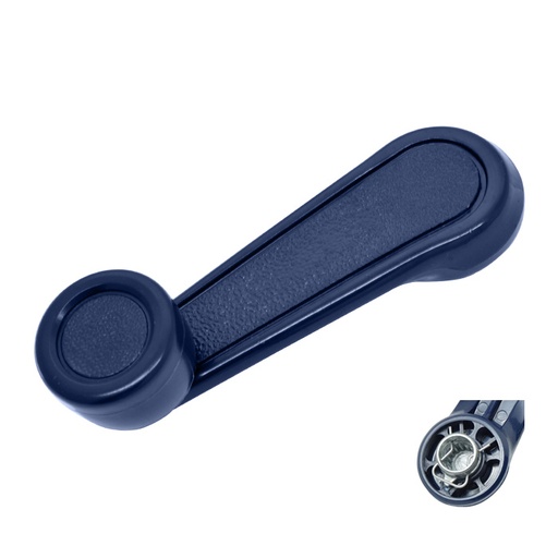 [012-3010-30] MANIJA DE ELEVAR TY HILUX 89-04/COROLLA 89-91  BASE DE ZINC PERILLA AZUL PLASTICO AZUL HUSHAN    