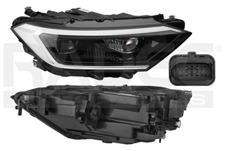 [019-3112-64] FARO VW JETTA HIGHLINE/GLI 19-20 C/LUPA C/LEDS CN DER