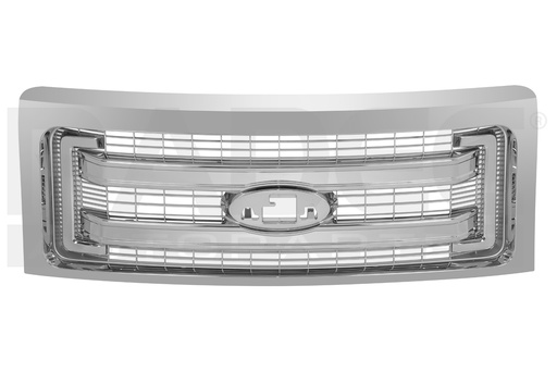 [204-1215-26] PARRILLA FD F-150 13-14 CROMADA PLATA XLT V6/V8 6/8 CILINDROS 3.7/5.0L 2/4 PUERTAS