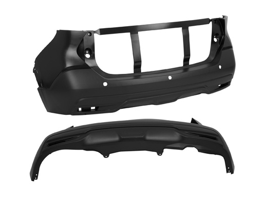 [203-2351-03] FASCIA TRASERA NS KICKS 17-20 C/3 HOYOS P/SENSOR P7PINTAR PARTE INFERIOR CORRUGADA BITONO/ADVANCE/EXCLUSIVE L4 4 CILINDROS 1.6L 5 PUERTAS