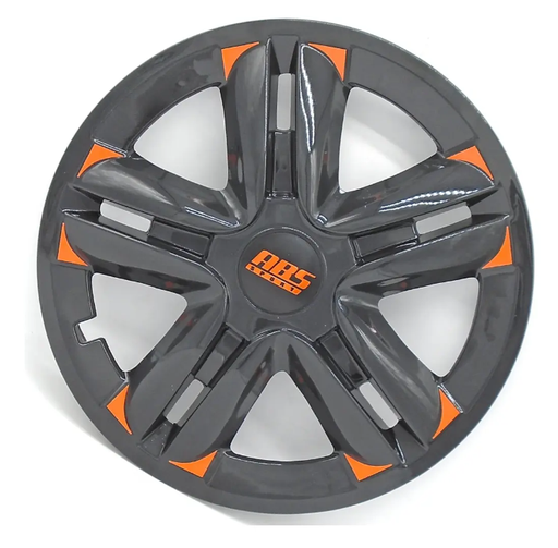 [POLR15-LES0049D] TAPON POLVERA RIN 15 ABS SPORT TUNING NEGRO-NARANJA LES0049 (Con Daño)