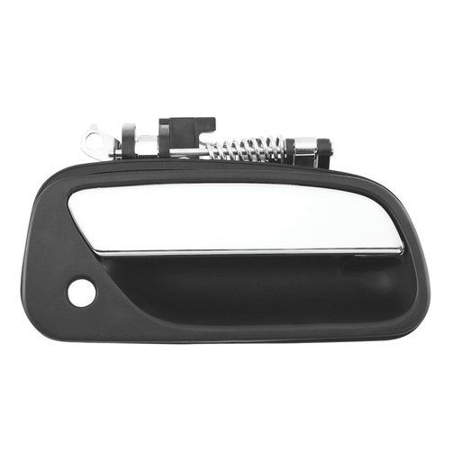 [012-3014-04] MANIJA EXTERIOR TY T100 93-98  CON HOYO PARA LLAVE CORRUGADA NEGRA/CROMO PLASTICO HUSHAN Derecho Delantera  
