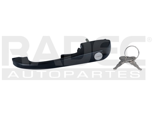 [012-3105-01] MANIJA EXTERIOR VW COMBI 77-98/WORKER 06-17  CON HOYO PARA LLAVE LISA NEGRA ZINC HUSHAN    