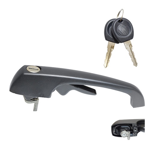 [012-3105-02] MANIJA EXTERIOR VW COMBI 67-79/WORKER 05-10  NEGRA METAL HUSHAN Derecho/Izquierdo   