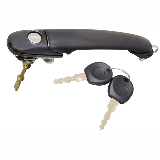 [012-3108-03] MANIJA EXTERIOR ST ALHAMBRA 02-07/IBIZA/CORDOBA 99-02  VW DERBY 95-09/VAN 03-08/SHARAN 02-08  PATA LARGA 7 CM CORRUGADA NEGRA PLASTICO HUSHAN Derecho/Izquierdo Delantera  