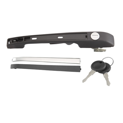 [012-3112-01] MANIJA EXTERIOR VW GOLF/JETTA A2 87-92/CARIBE 77-87/ATLANTIC 81-87  NEGRA/CROMO PLASTICO HUSHAN Izquierdo Delantera  