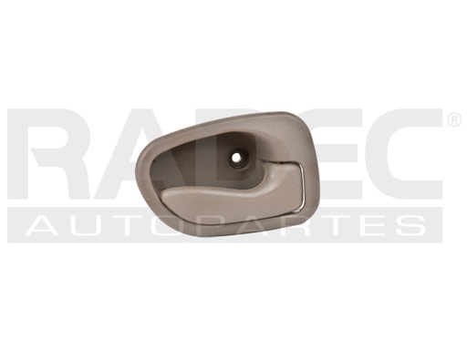 [012-3401-00] MANIJA INTERIOR HY ACCENT 95-99  PATA CORTA BEIGE PLASTICO HUSHAN Derecho Delantera/Trasera  