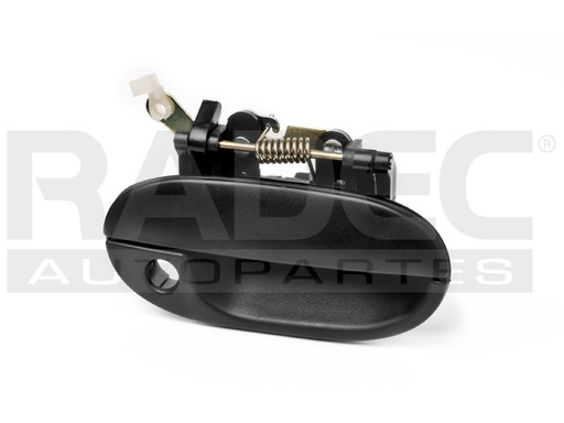 [012-3401-02] MANIJA EXTERIOR HY ACCENT 95-97  CON HOYO PARA LLAVE CORRUGADA NEGRA PLASTICO HUSHAN Derecho Delantera  