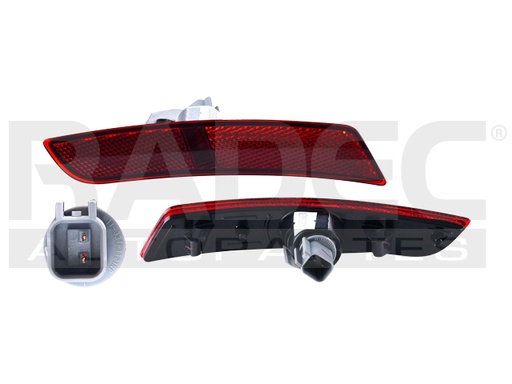 [013-0608-14] CUARTO LATERAL TRASERO CV CAMARO 16-19 ROJO C/FOCO DEPO DER