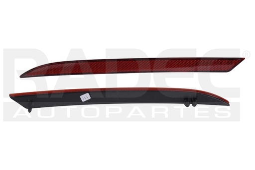 [013-1228-27] CUARTO REFLEJANTE TRASERO FD MUSTANG 18-23 ECOBOOST/GT/SHELBY/BULLITT/GT500/GT PREMIUM L4/V8 4/8 CILINDROS 2.3/5/5.2L PUERTAS TYC IZQ