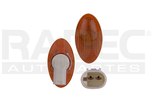 [013-2101-03] CUARTO LATERAL MN COOPER 02-08 AMBAR C/FOCO DEPO DER/IZQ